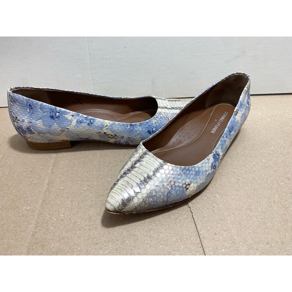 Donald J Pliner Adore Gray Python Studded Flats S… - image 3